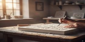 الحرفي الصغير - ورشة فن زخرفة البيوت القديمة بالجبس مع الحرفي جعفر عبد الحسين   