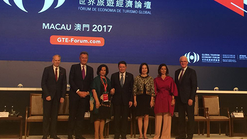معالي الشيخة مي تشارك في المنتدى الاقتصادي العالمي للسياحة 2017، وتؤكد: مشاريعنا الثقافية هي البنية التحتية الأساسية للوصول إلى سياحة مستدامة
