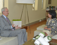 H.E Shaikha Mai receives the American Ambassador In the wake of World Monuments Fund Watch Award Ceremony
