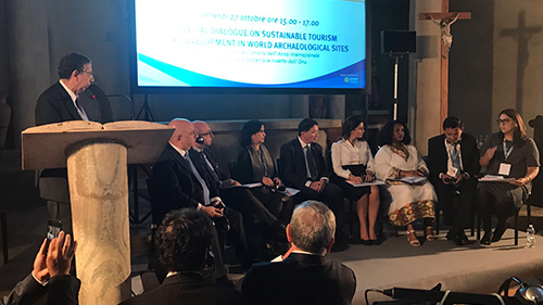 H.E Shaikha Mai at  the Mediterranean Exchange of Archaeological Tourism Meeting  