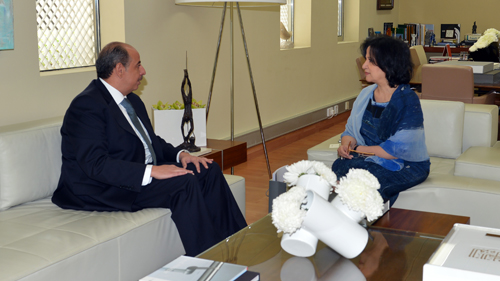 H.E Shaikha Mai Receives Newly-appointed Jordanian Ambassador

