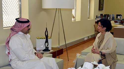 H.E Shaikha Mai Receives Bahrain’s Ambassador to the United States

