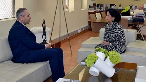 H.E Shaikha Mai Receives Lebanese Ambassador

