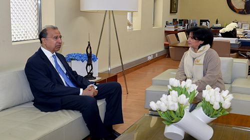H.E Shaikha Mai Receives  Dr Jassim Al-Mannai