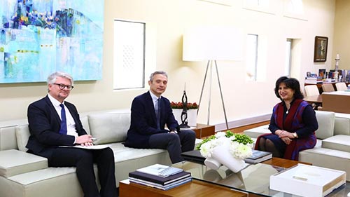 H.E Shaikha Mai Receives the Newly-appointed French Ambassador to the Kingdom of Bahrain 