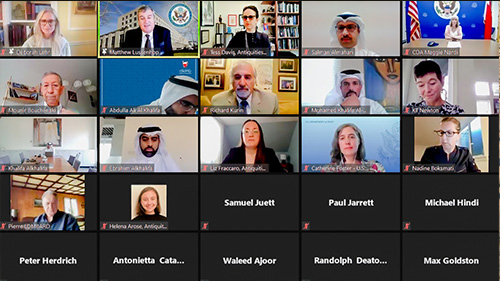 During a virtual workshop in the presence of high-ranking diplomatic figures and experts from the two countries
Bahrain and the U.S. explore cooperation to fight illicit trafficking in cultural property 
