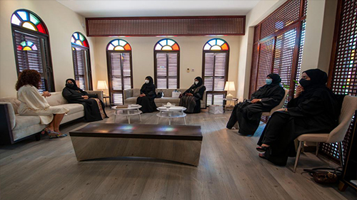 Al-Jasra Handicrafts Center Welcomes the Visit of Ajman Businesswomen Council in the United Arab Emirates

