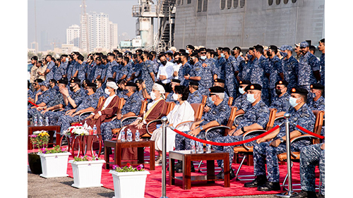 The Royal Navy of Oman Vessel Docks at Bahrain&rsquo;s Mina Salman, A cultural tour to the Kingdom major heritage sites

