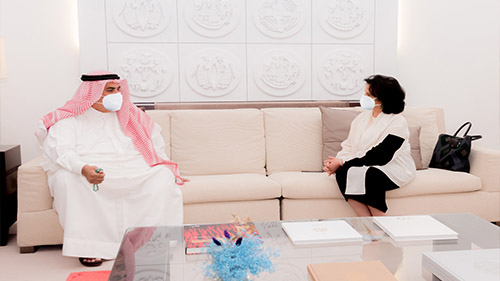 H.E Shaikha Mai Receives Advisor to His Majesty the King for Diplomatic Affairs